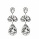 Essential tears crystal earrings in silver