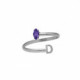 THENAME letter D tanzanite ring in silver image