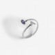 THENAME letter D tanzanite ring in silver cover