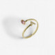 THENAME letter F light rose ring in gold plating cover