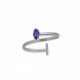 THENAME letter I tanzanite ring in silver image