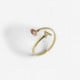 THENAME letter M light rose ring in gold plating cover