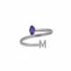 THENAME letter M tanzanite ring in silver image