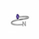 THENAME letter N tanzanite ring in silver image