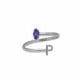 THENAME letter P tanzanite ring in silver image