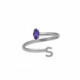 THENAME letter S tanzanite ring in silver image