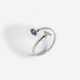 THENAME letter S tanzanite ring in silver cover