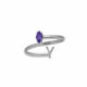 THENAME letter Y tanzanite ring in silver image