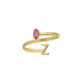 THENAME letter Z light rose ring in gold plating image