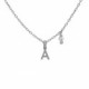 THENAME letter A crystal necklace in silver image