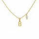 THENAME letter B crystal necklace in gold plating image