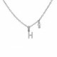 THENAME letter H crystal necklace in silver image