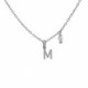 THENAME letter M crystal necklace in silver image