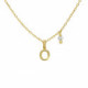 THENAME letter O crystal necklace in gold plating image