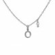 THENAME letter O crystal necklace in silver image
