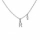 THENAME letter R crystal necklace in silver image