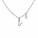 Collar letra V crystal de THENAME en plata image