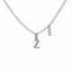 THENAME letter Z crystal necklace in silver image