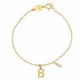 THENAME letter B crystal bracelet in gold plating image