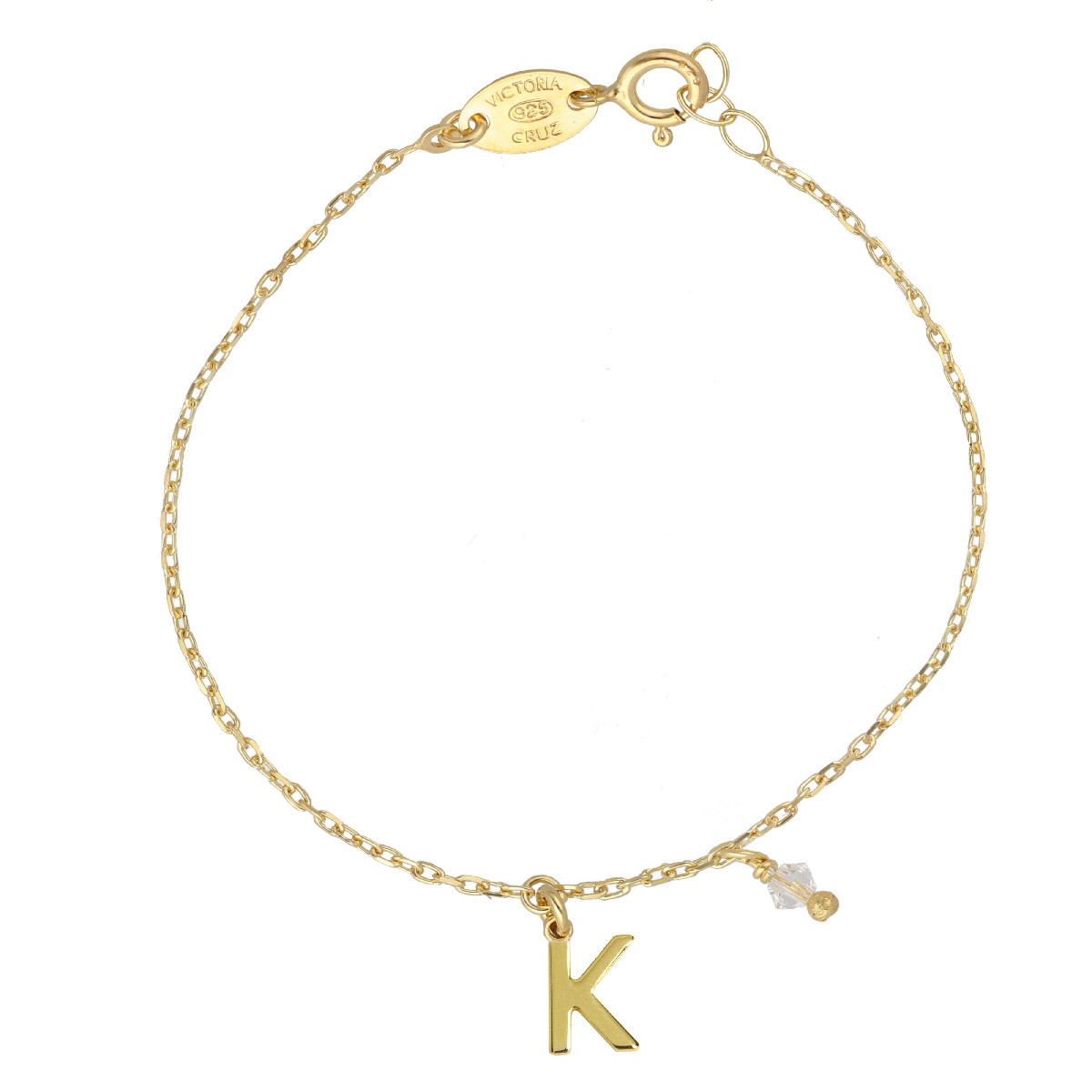14k Yellow Gold Polished Letter Name Personalized Monogram Initial k  Bracelet With Draw String Clasp 925 Inch Jewelry G  Fruugo IN