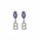 THENAME letter B tanzanite earrings earrings in silver image