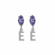 THENAME letter E tanzanite earrings earrings in silver image