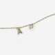 THENAME letter V crystal bracelet in gold plating cover