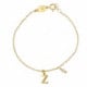 THENAME letter Z crystal bracelet in gold plating image