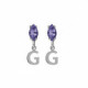 THENAME letter G tanzanite earrings earrings in silver image