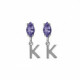 THENAME letter K tanzanite earrings earrings in silver image
