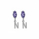 THENAME letter N tanzanite earrings earrings in silver image