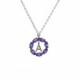THENAME crystals letter A tanzanite necklace in silver image