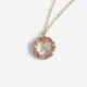 THENAME crystals letter B light rose necklace in gold plating cover