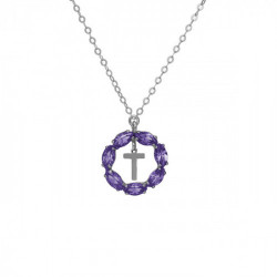 THENAME crystals letter T tanzanite necklace in silver