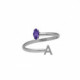 THENAME letter A tanzanite ring in silver