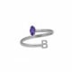 THENAME letter B tanzanite ring in silver image