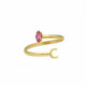 THENAME letter C light rose ring in gold plating image
