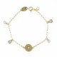 Gypsy sun crystal bracelet in gold plating image