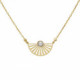 Gypsy sun pearl necklace in gold plating image