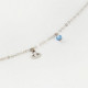 Eye aquamarine anklet in silver cover