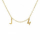 THENAME 2 letters necklace in gold plating image