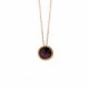 Basic amethyst necklace in rose gold plating in gold plating