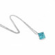 Fantasy light turquoise necklace in silver image