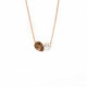 Combination tear light topaz choker in rose gold plating in gold plating image