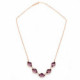 Classic antique pink necklace in rose gold plating in gold plating image
