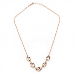 Classic light silk necklace in rose gold plating in gold plating