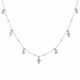 Alea cross crystal necklace in silver image
