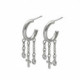 Alea cross crystal earrings in silver image