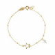 Soulmate star pearl bracelet in gold plating image