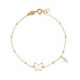 Soulmate butterfly pearl bracelet in gold plating image